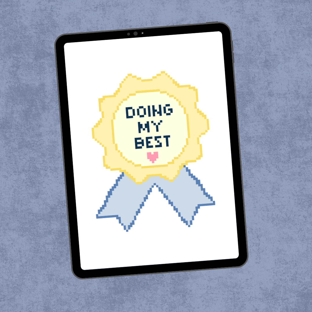Digital Chart - Doing My Best Ribbon