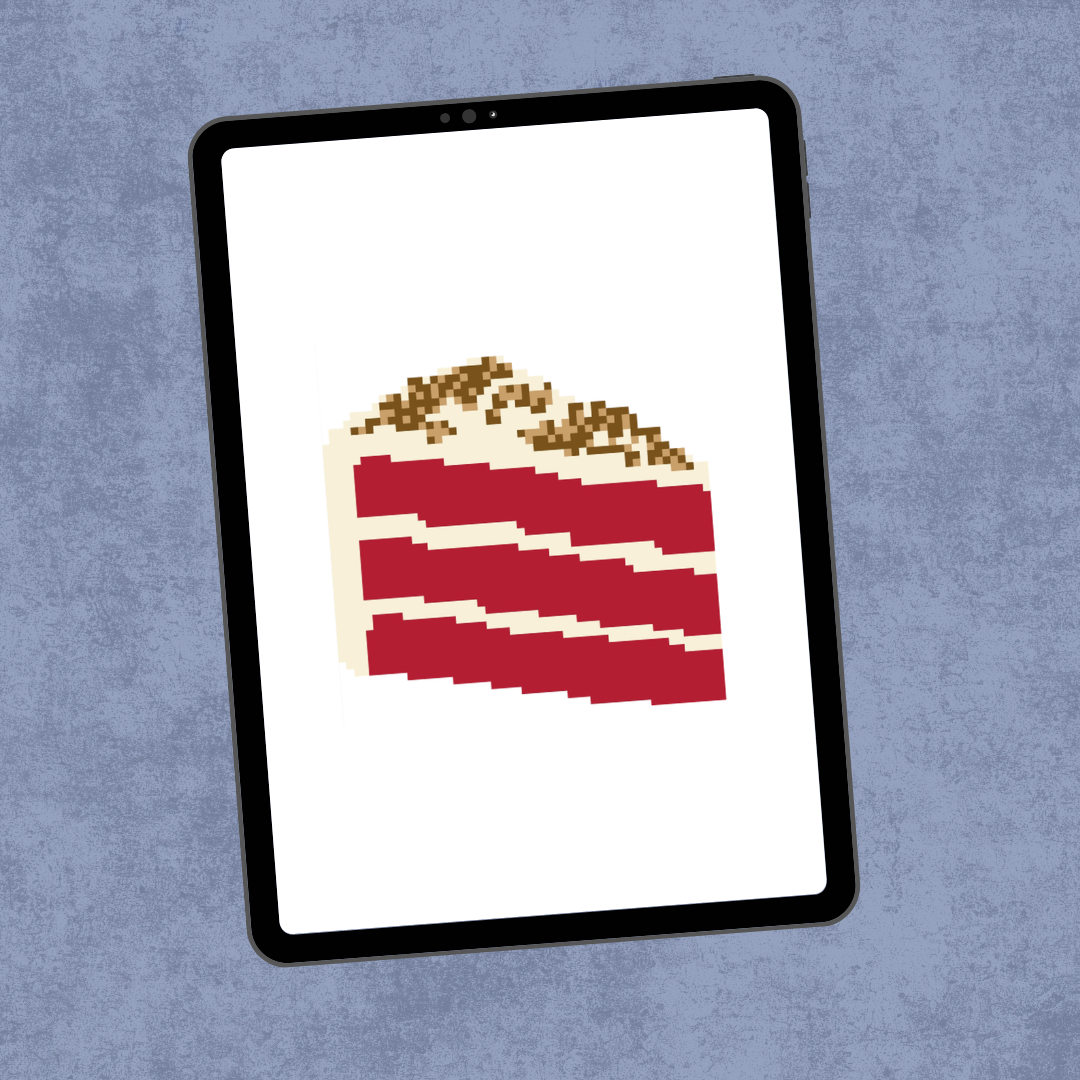 Digital Chart - Red Velvet Cake Slice